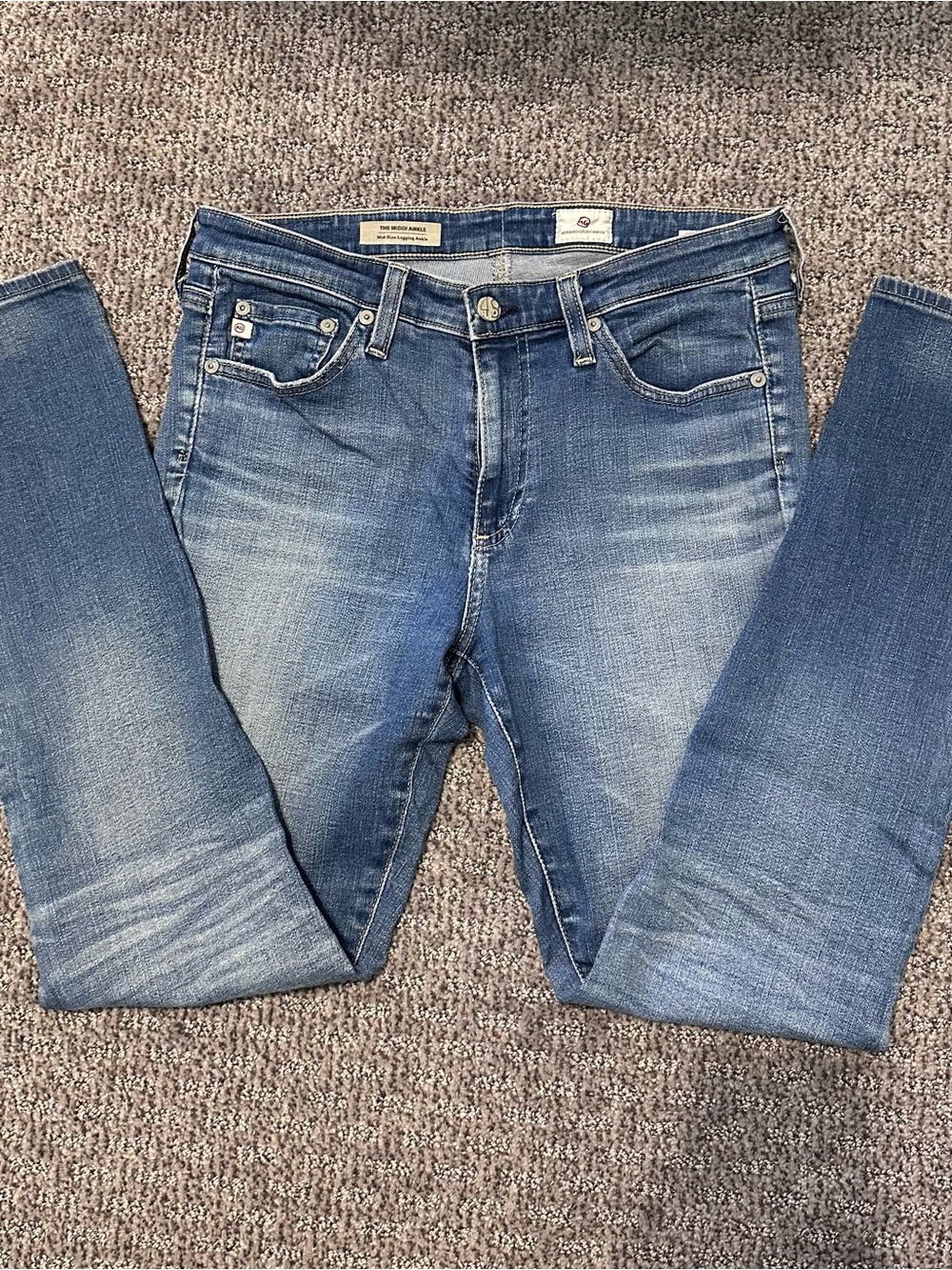AG The Middi Ankle Mid-Rise Legging Ankle Jeans - Blue - Picture 2 of 13